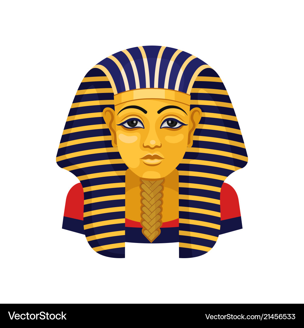 Golden mask of tutankhamun pharaoh ancient Golden mask of tutankhamun pharaoh ancient vector image