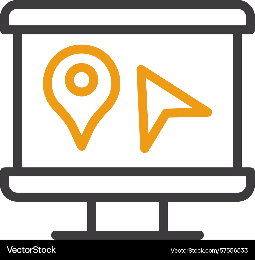 Pointer two color icon vector image