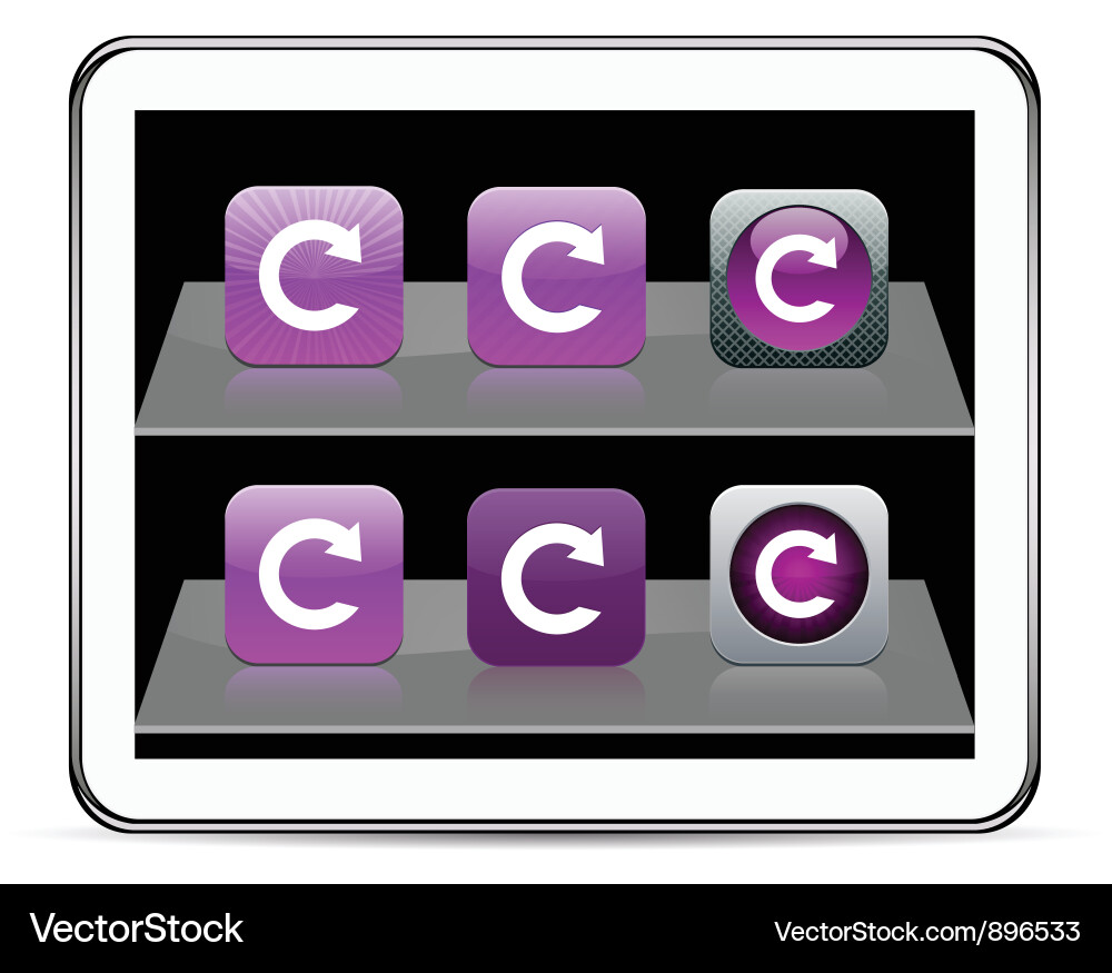 Purple App Refresh Icons Vector Image
