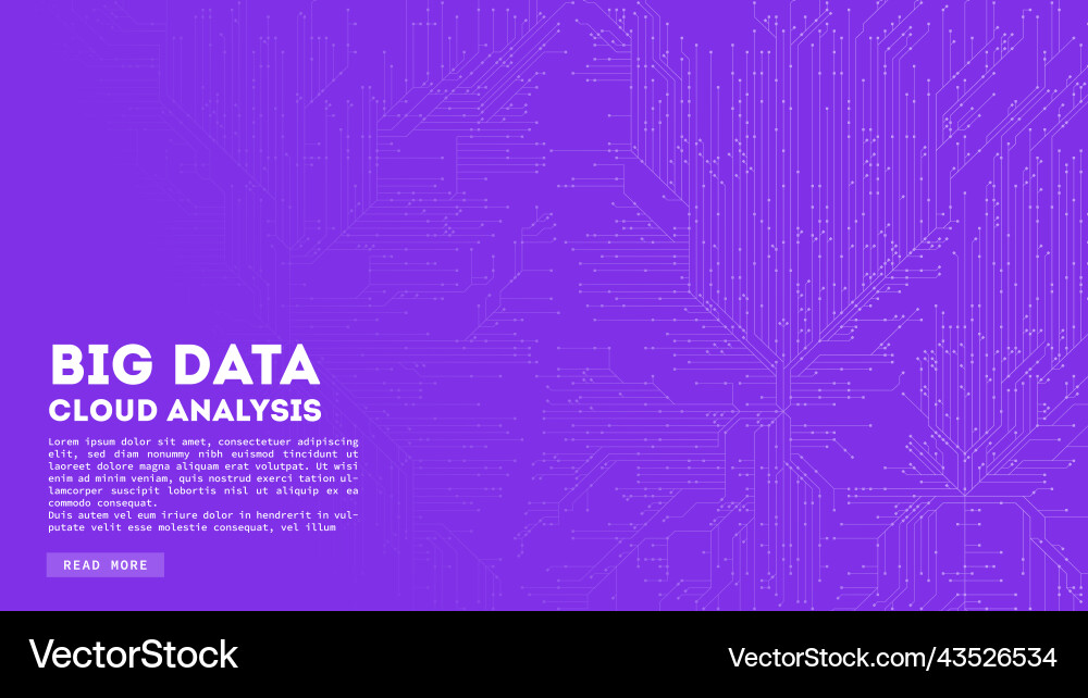 Big Data Cloud Network vector image