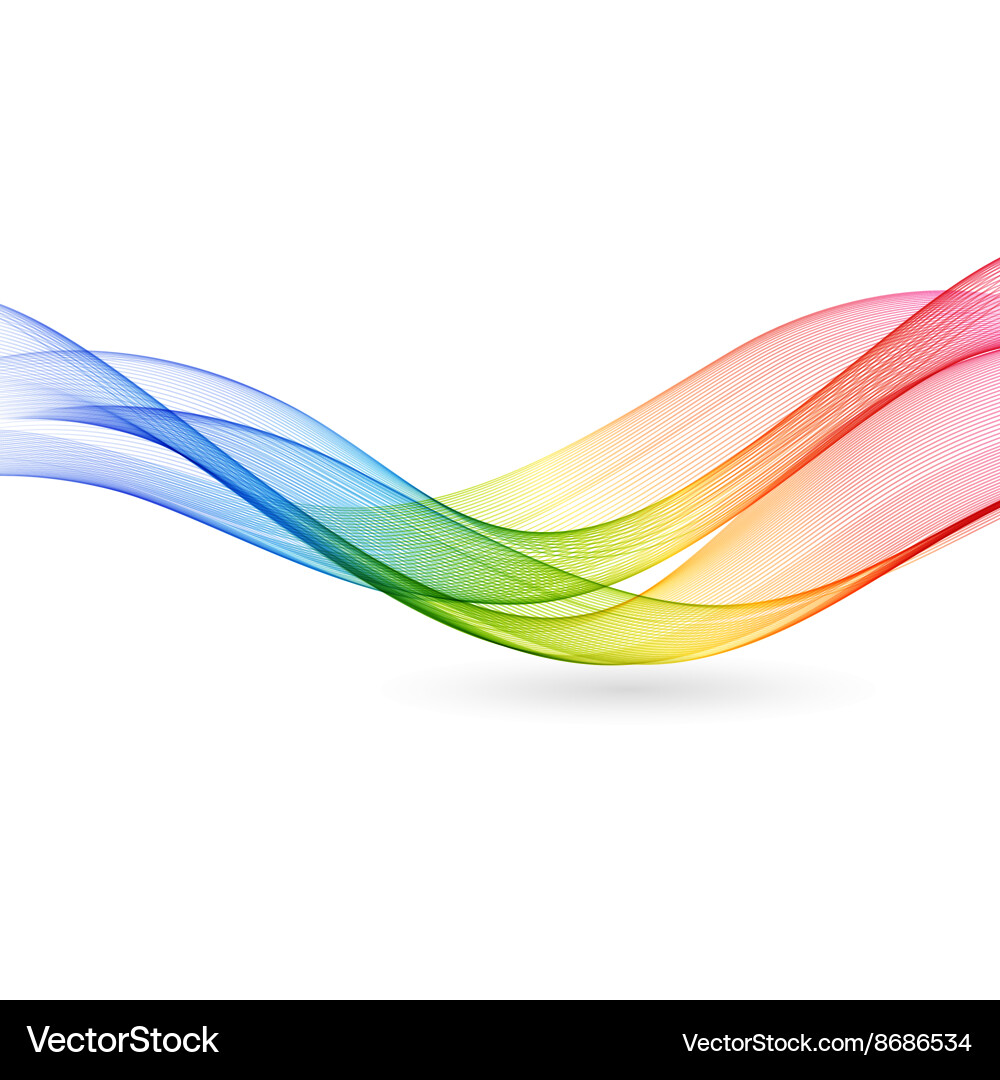 Colorful Rainbow Wave Background Vector Image