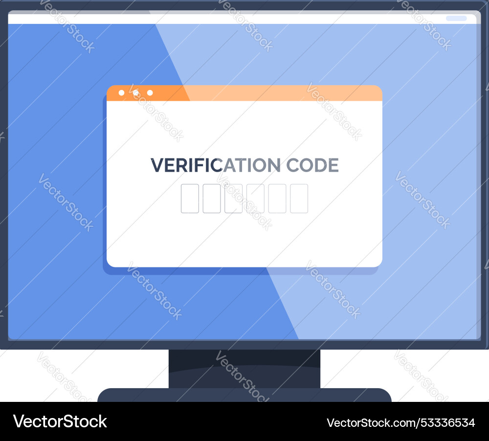 Computer-Bildschirm Anzeige Verifikationscode Eintrag Computer-Bildschirm Anzeige Verifikationscode Eintrag vektorbild