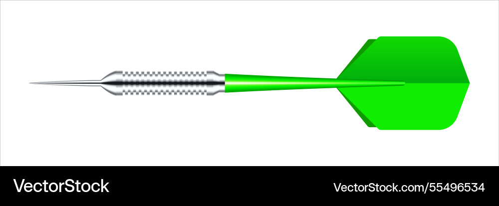 Dart arrow with metal tip and shadow Dart arrow with metal tip and shadow vector image
