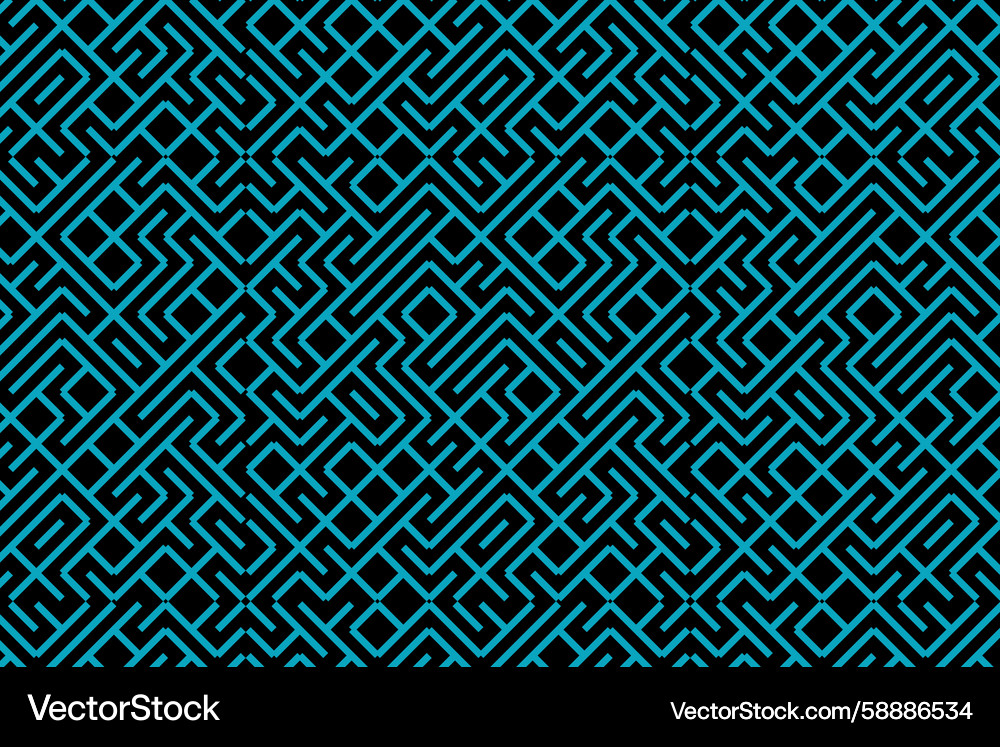 Maze structure angular route seamless pattern Vector Image