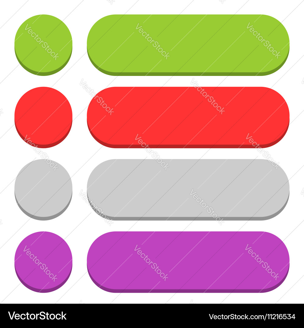 Modern Empty Color Button Icon vector image
