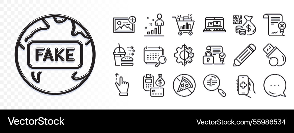 Pencil touchscreen gesture and web inventory line Pencil touchscreen gesture and web inventory line vector image