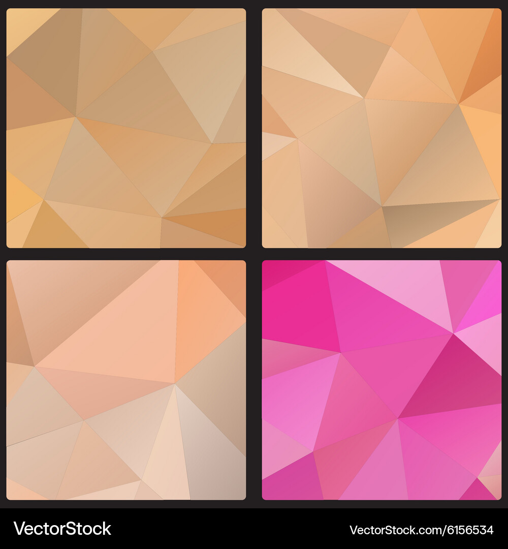 Polygon color set Vector Image