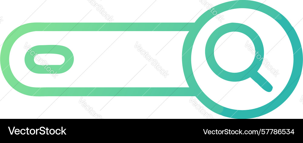 Search bar with lens clean ui element design vector image