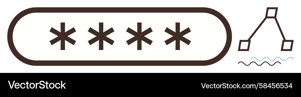Secure Password Network Access Vector Image