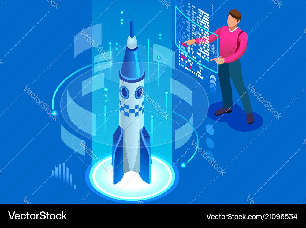 Startup Website Concept vector image