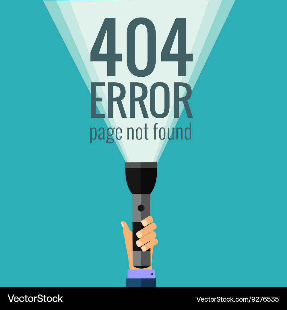 Concept 404 error Vector Image
