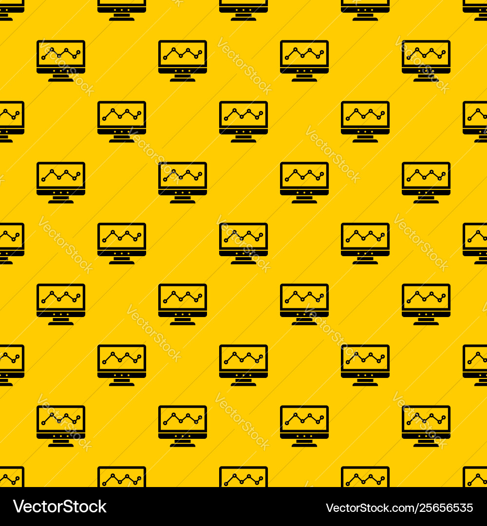 Graph in computer screen pattern Vector Image