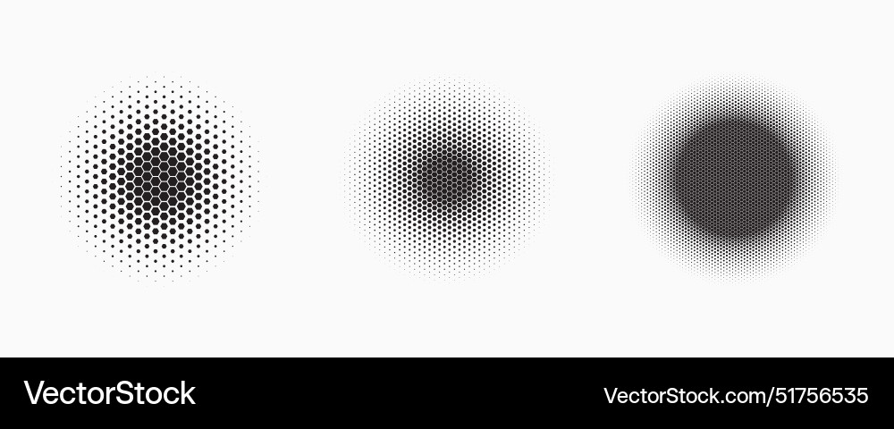 Hexagonal halftone pattern Hexagonal halftone pattern vector image