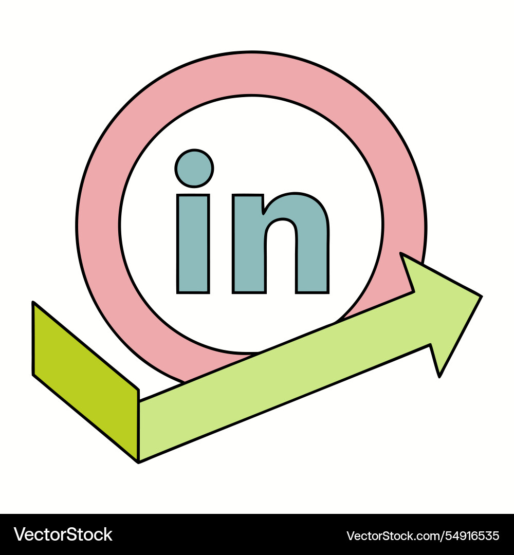 Linkedin logo icon art design for website Vector Image