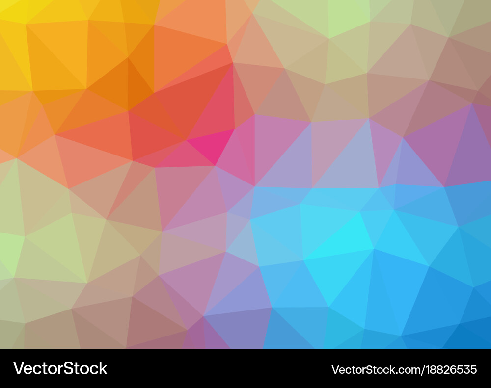 Low poly abstract background with colorful vector image