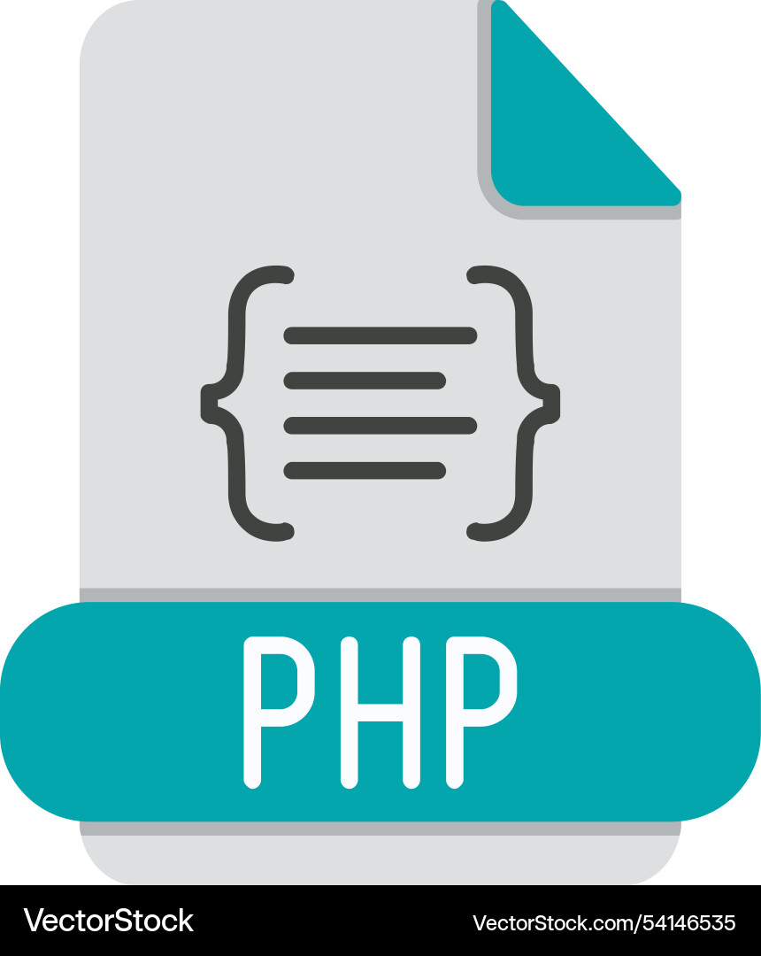 Php flat icon design Vector Image