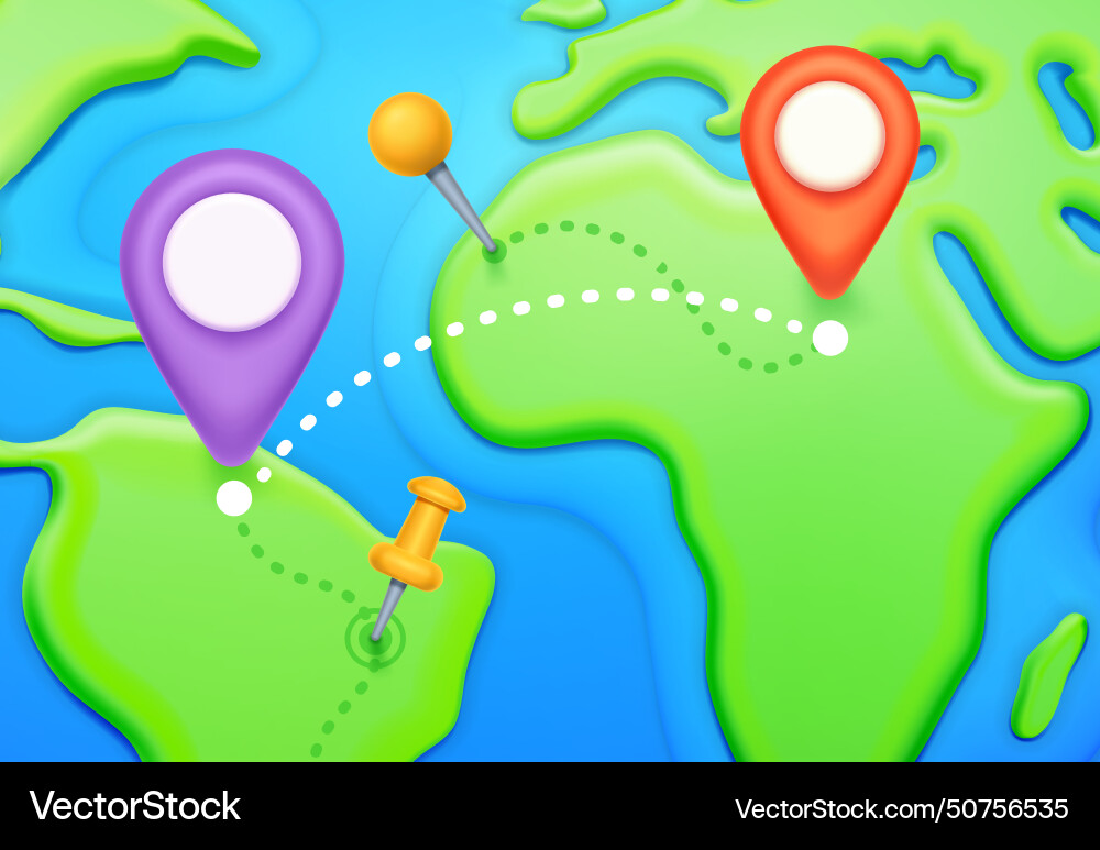 Travel destination points road route gps signs Travel destination points road route gps signs vector image