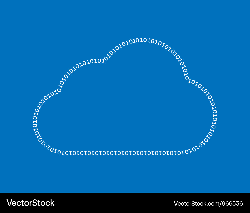 Binary Cloud Computing Vector Image