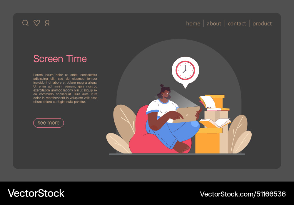Digital multitasking web banner or landing page Digital multitasking web banner or landing page vector image
