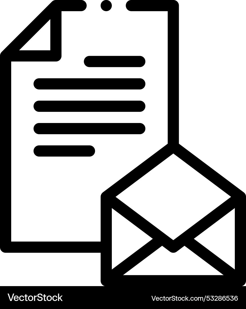 Email icon thin linear style design isolated Email icon thin linear style design isolated vector image