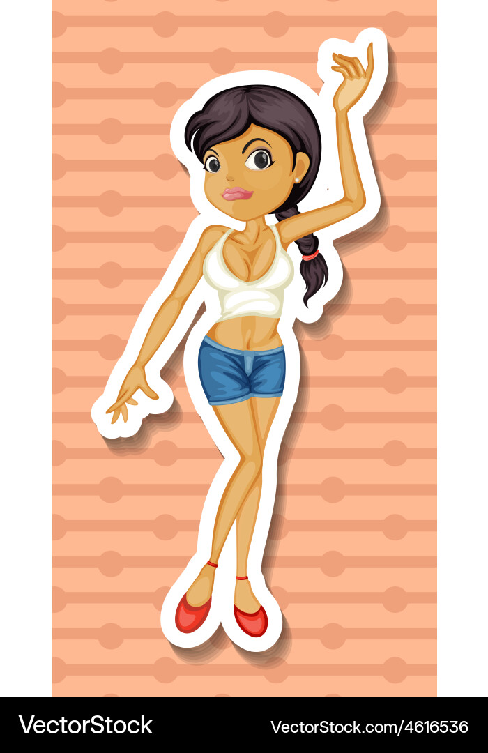 Posing Vector Girl posing Royalty Free Vector Image - VectorStock