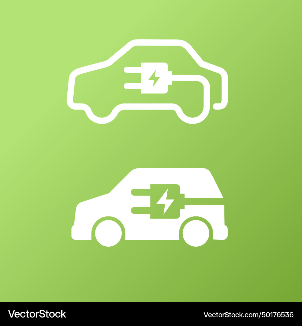 Icons zum Thema Elektroautoladung Icons zum Thema Elektroautoladung vektorbild