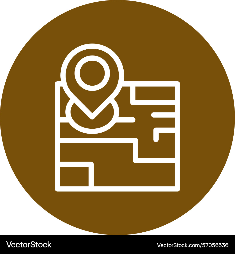 Map line circle style icon design Vector Image