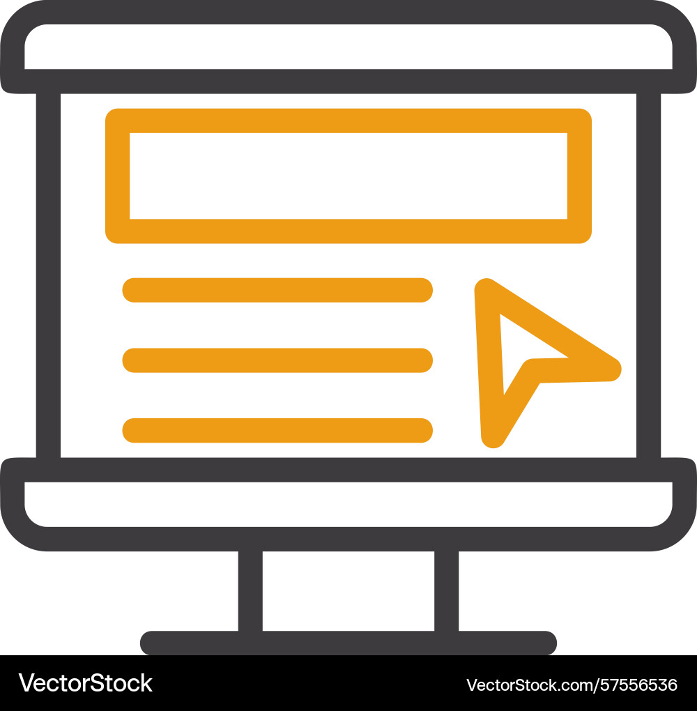 Presentation clicker two color icon Vector Image