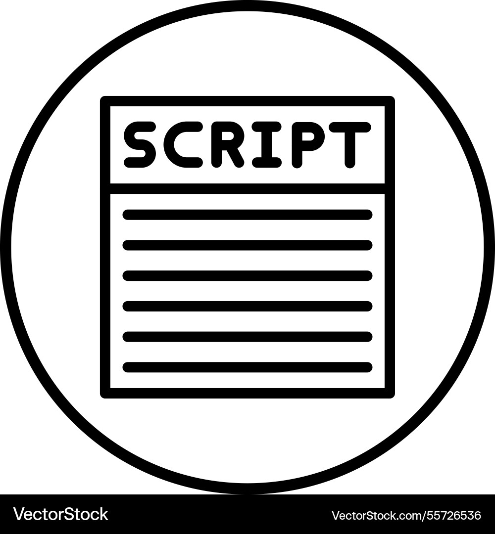 Script icon design Vector Image