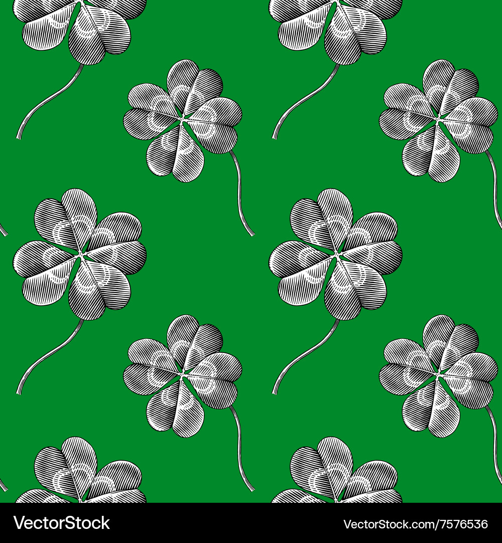 Seamless pattern with clover Vector Image