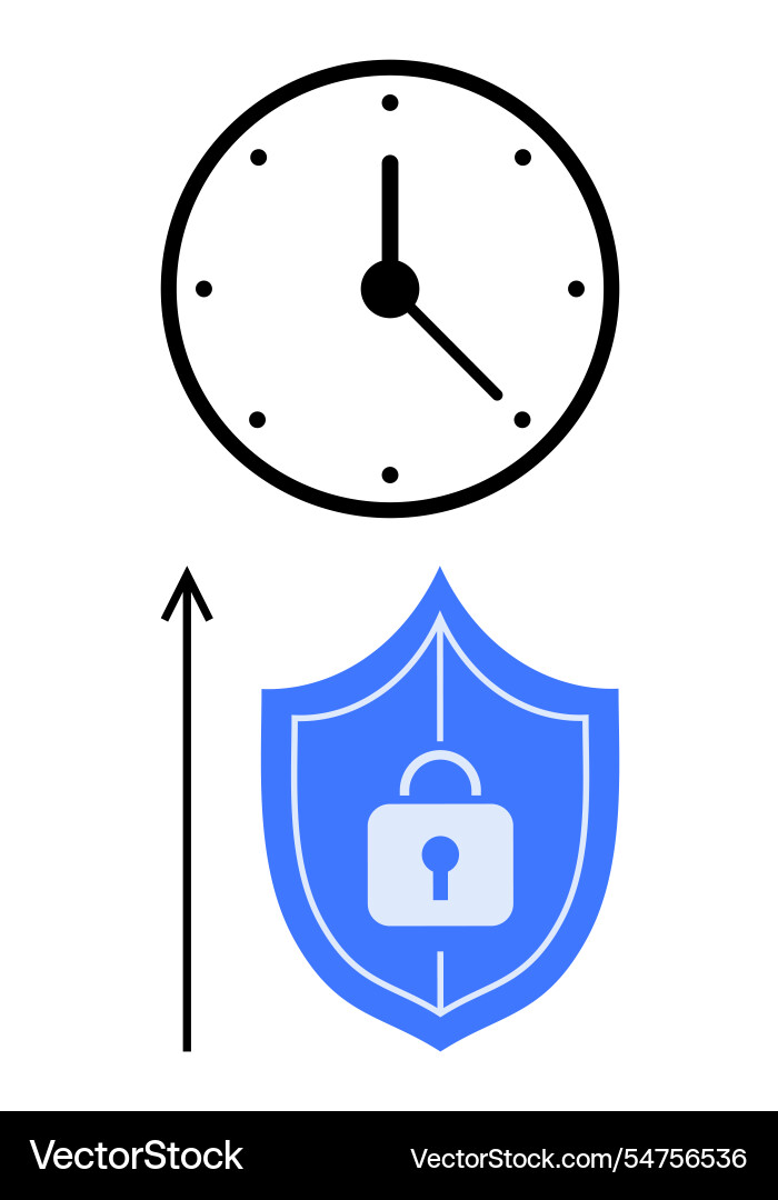 Timely security enhancing protection with time Timely security enhancing protection with time vector image