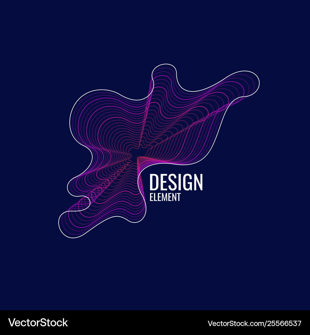 Abstract background with dynamic waves Vector Image