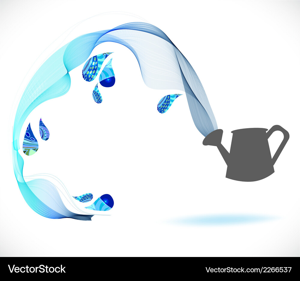 Abstract color background with wave and watering Vector Image