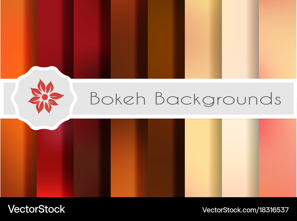 Bokeh Backgrounds Set vector image