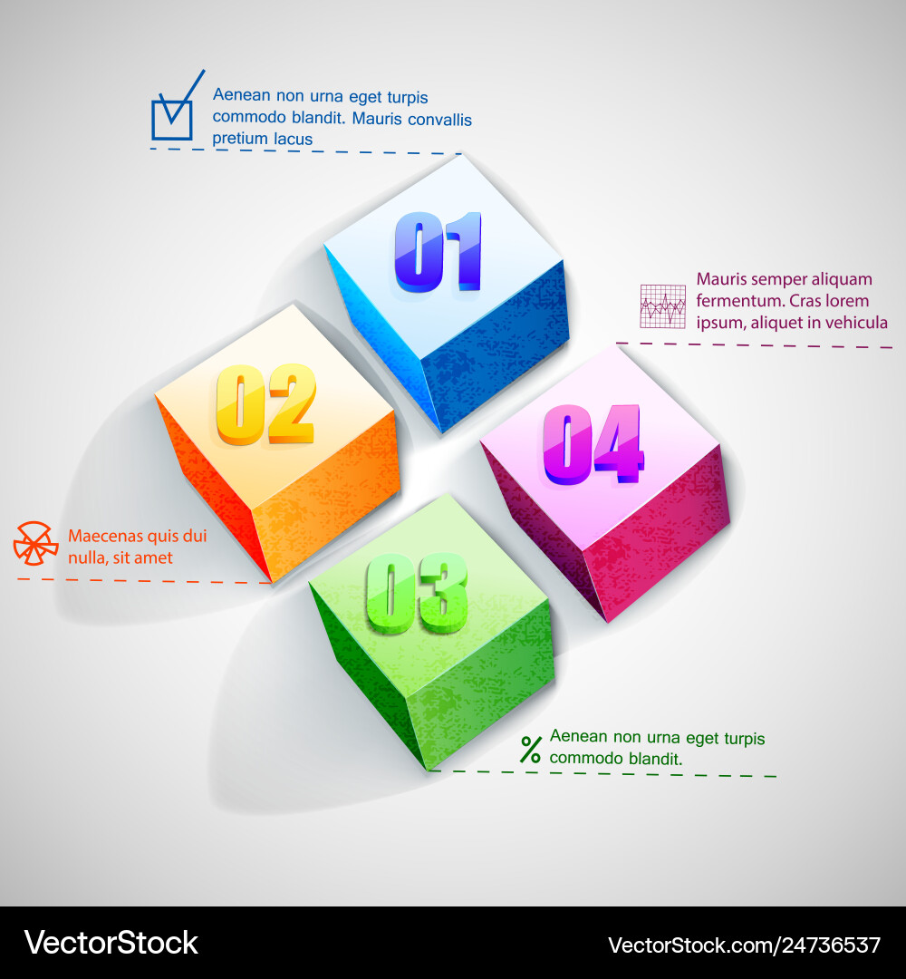 Business square diagram template with text fields Business square diagram template with text fields Vector Image