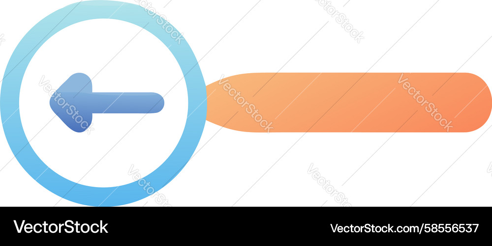 Modern Left Arrow Icon with Gradient Vector Image
