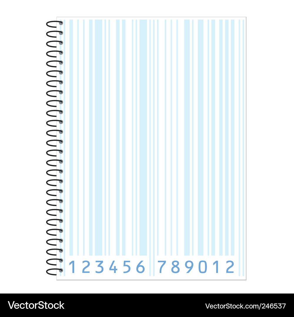 Notebook barcode Vector Image