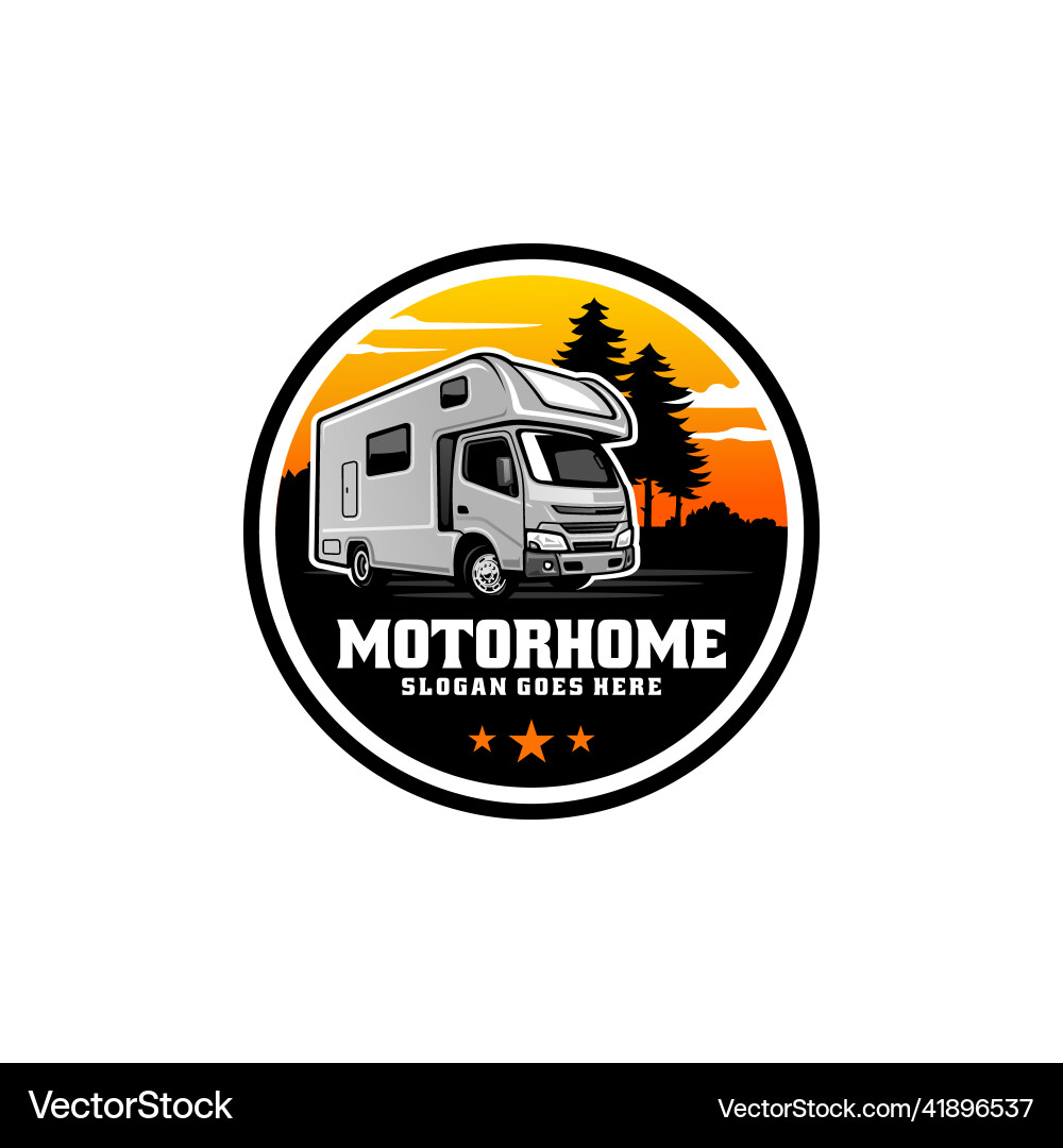 Rv camper van Royalty Free Vector Image - VectorStock