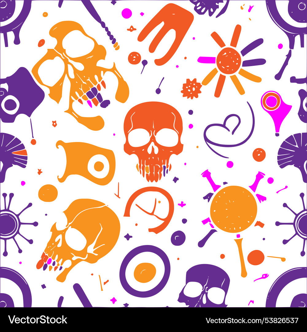 Skeleton abstract pattern seamless vector image