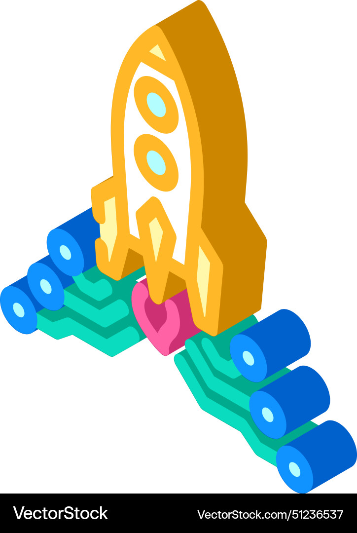 Tech startup enthusiast isometric icon Vector Image