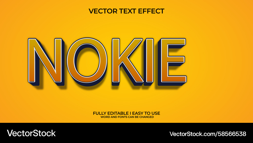 3D Text Effect - Editable Vector Image