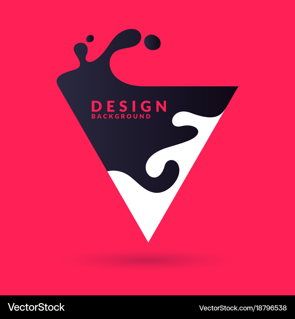 Abstract geometric form with a dynamic splashes vector image