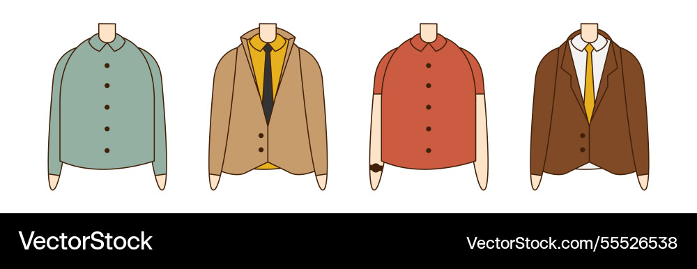 Business man character with separate body part Business man character with separate body part vector image