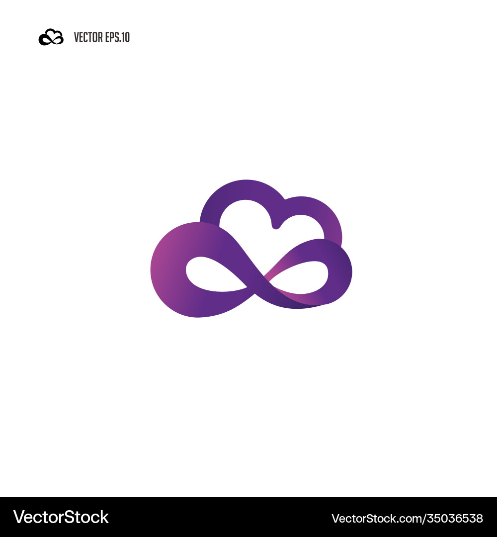 Cloud sync logo computing with data vector image