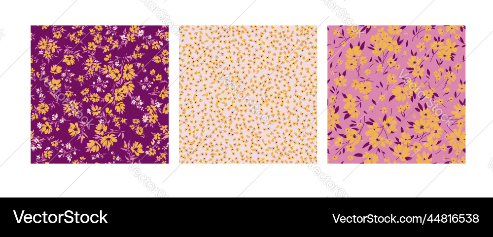 Design of spring print with flowers for textile Vector Image