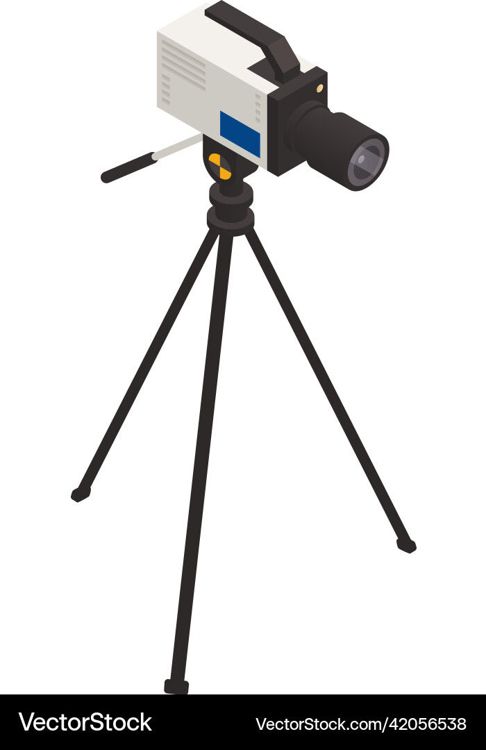 Isometric Camera & Crash Test Icon Vector Image