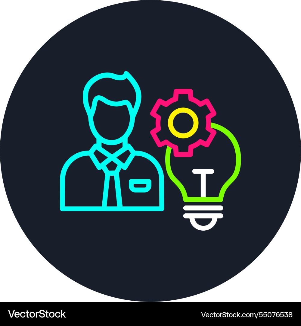 Skills line multi color icon Vector Image