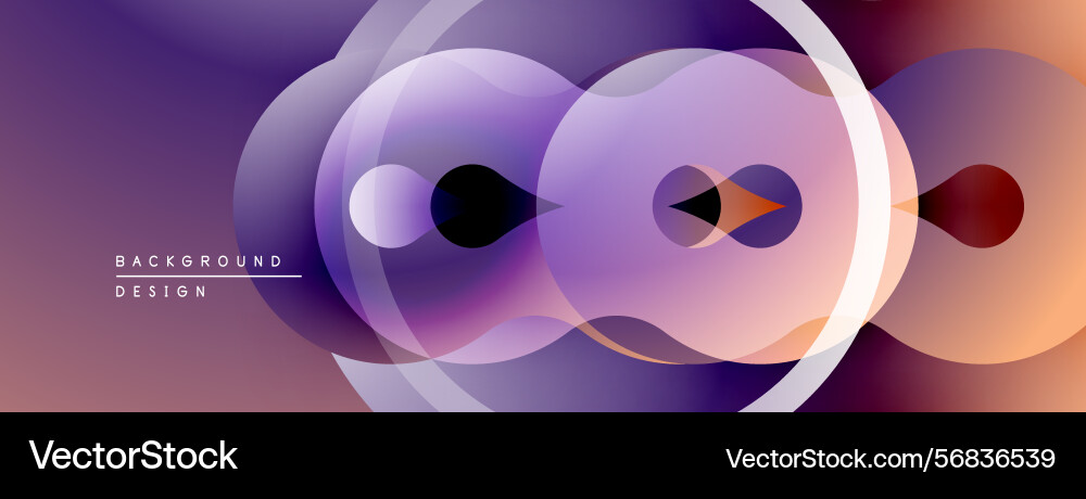 Abstract circles overlap creating dynamic purple Abstract circles overlap creating dynamic purple vector image