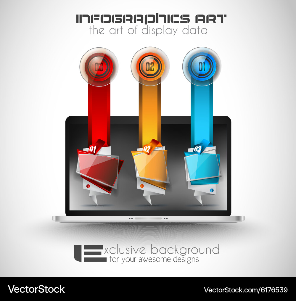 Clean infographic layout template for data Vector Image