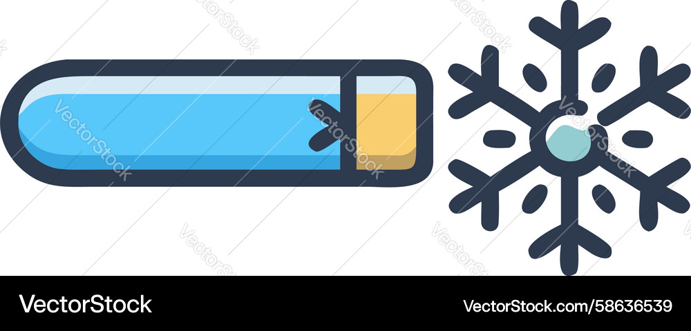 Cold Chain Snowflake Indicator Vector Image